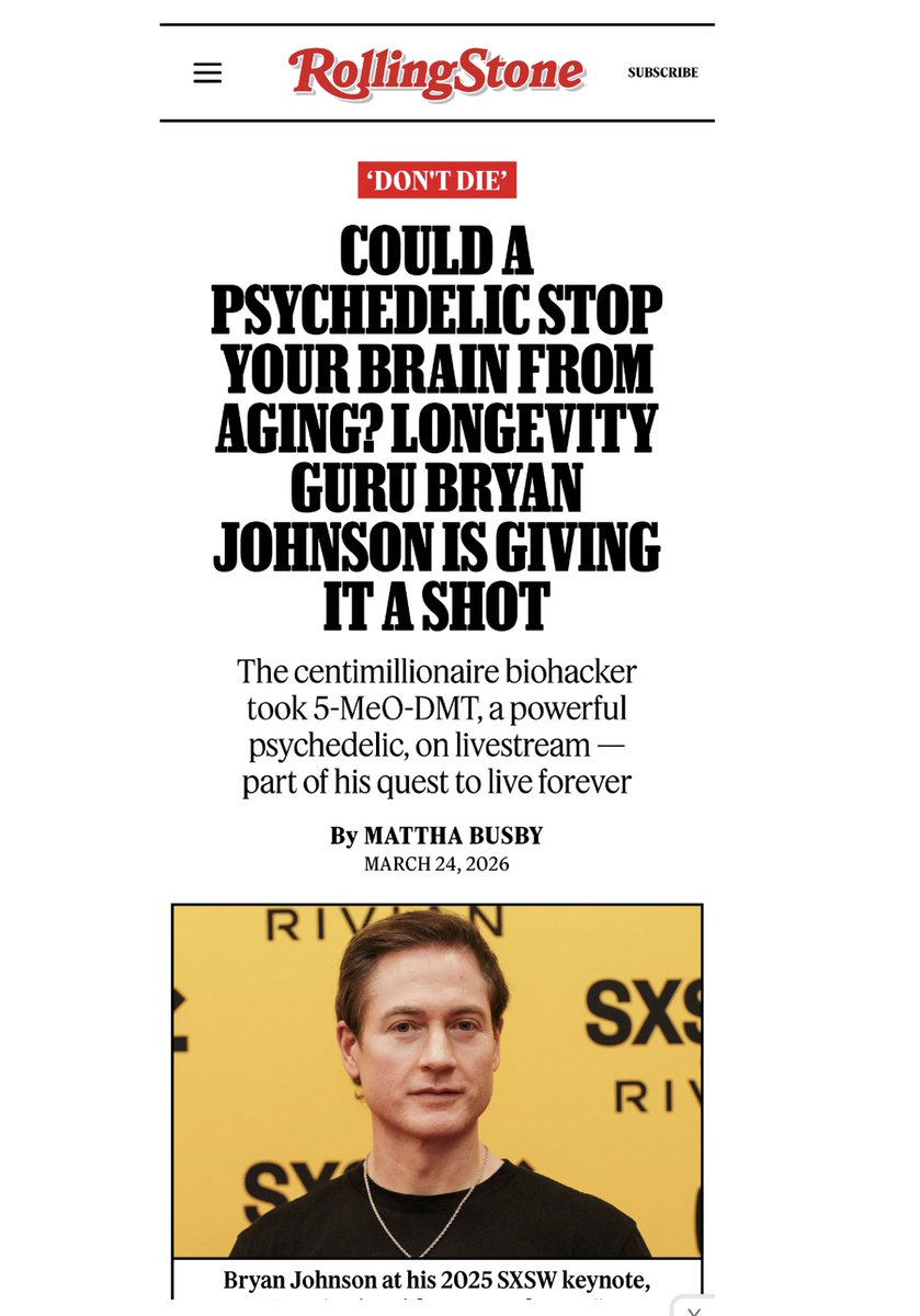 Bryan Johnson tweet media