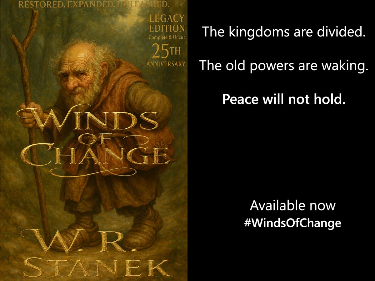 robertstanek's tweet image. The kingdoms are divided. The old powers are waking. Peace will not hold.

Winds of Change returns in a restored, complete, and uncut anniversary edition.

Available now.
#WindsOfChange #EpicFantasy #WRStanek #AmReading