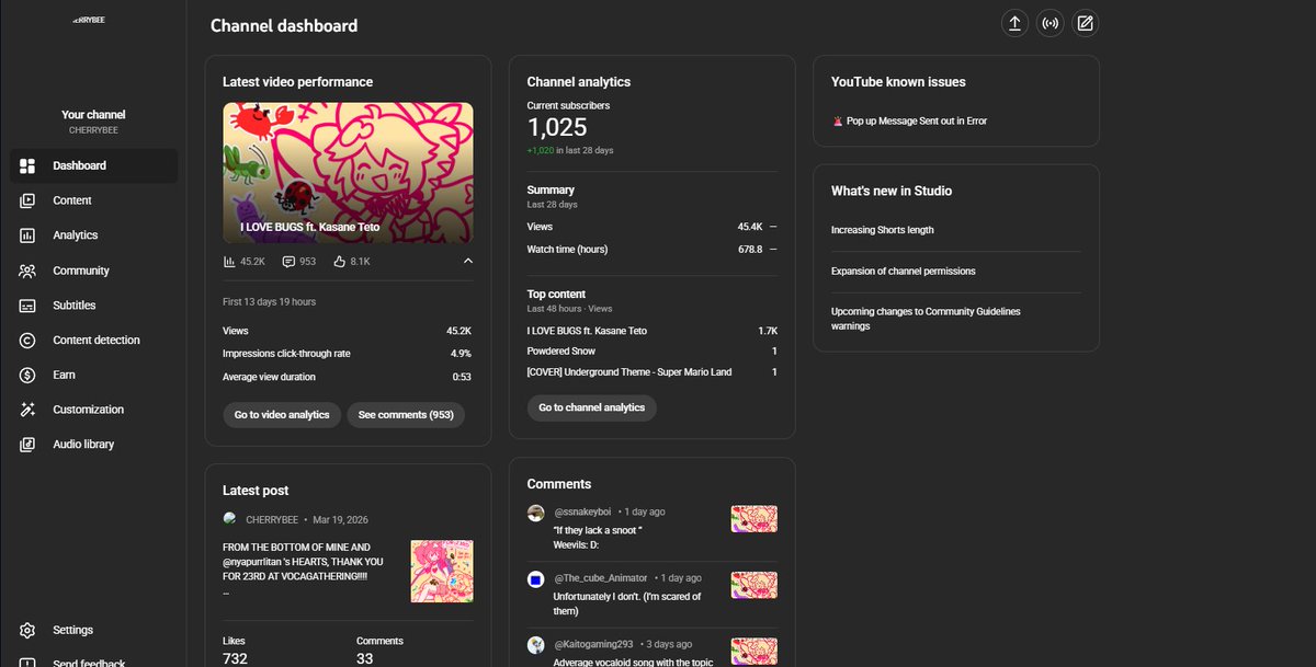 cherry @ STREAM I LOVE BUGS tweet media