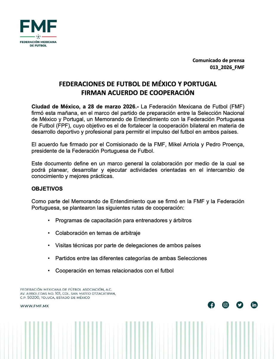 Federación Mexicana de Futbol tweet media