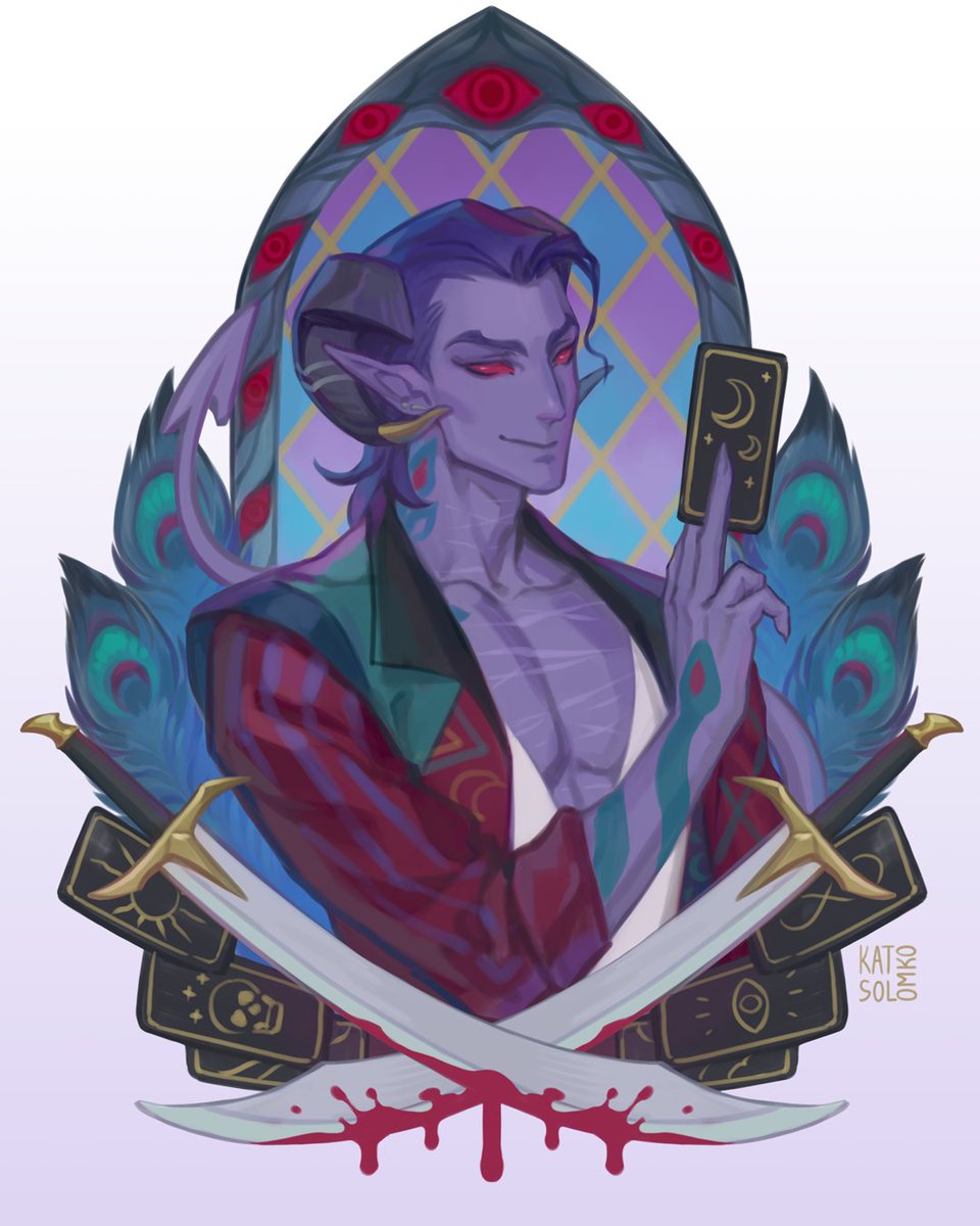 kat_solomko_art's tweet photo. Continuing my little Mighty Nein fanart series with Mollymauk 💜

#themigtynein #mollymauktealeaf https://t.co/Uc54tY3SGS