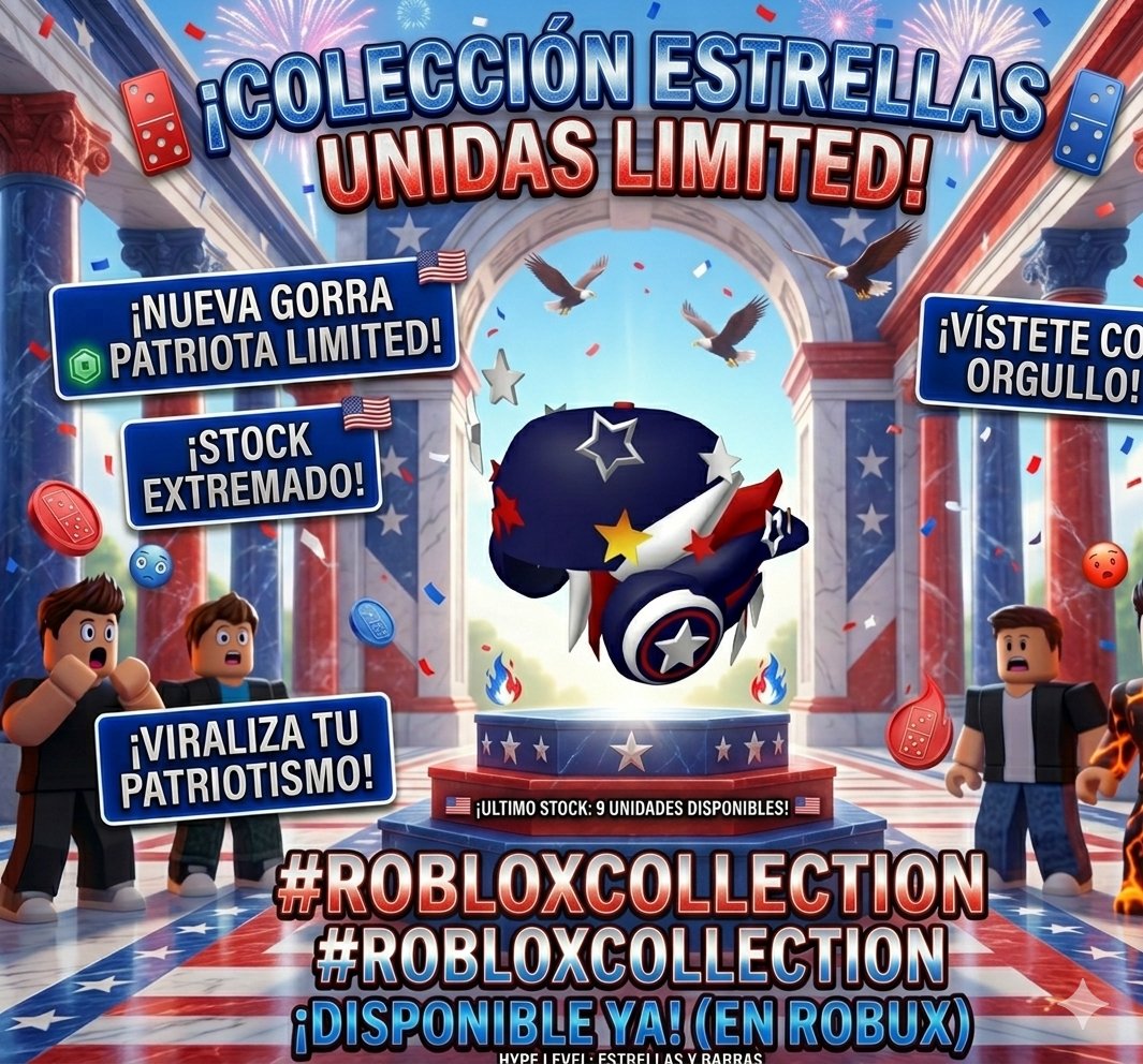 🇺🇸🧢 Gorra LIMITED USA

🔥 Solo 9 disponibles
👇 Consíguela ya 👇
roblox.com/es/catalog/139…
#Roblox #RobloxAvatar #RobloxStyle #Gaming #Limited #Exclusive #RobloxItems #AvatarStyle