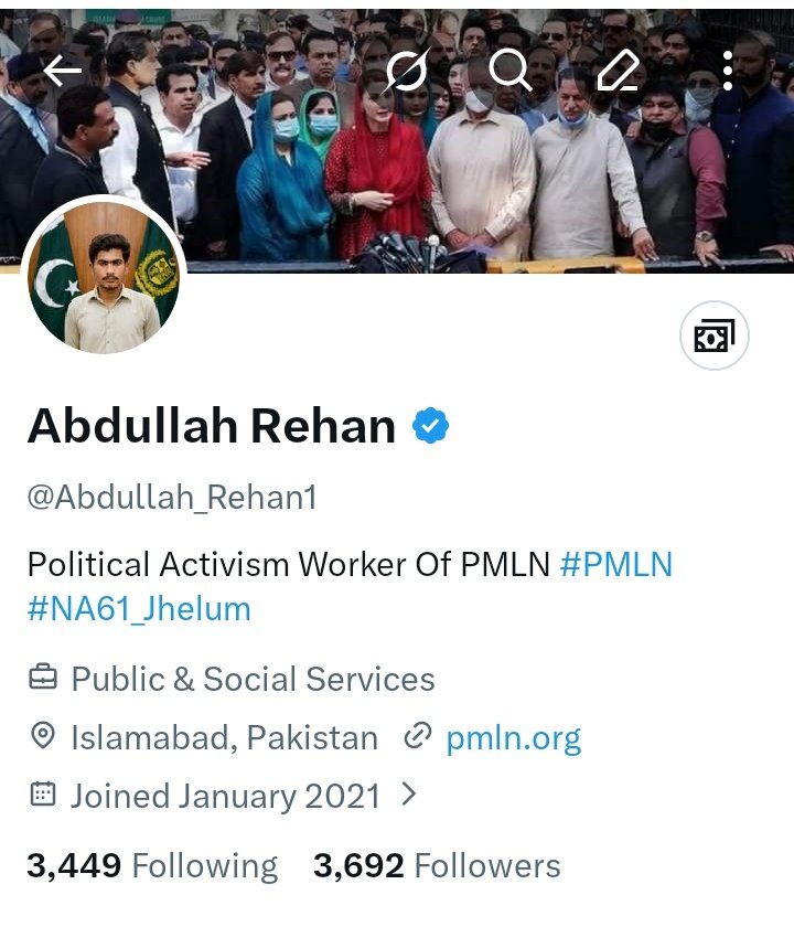 Abdullah_Rehan1's tweet photo. Alhamdulila Get Verified account Blue Tick 🙏☑️
#BlueTick #Varified #X @elonmusk https://t.co/2oVlHDluhP