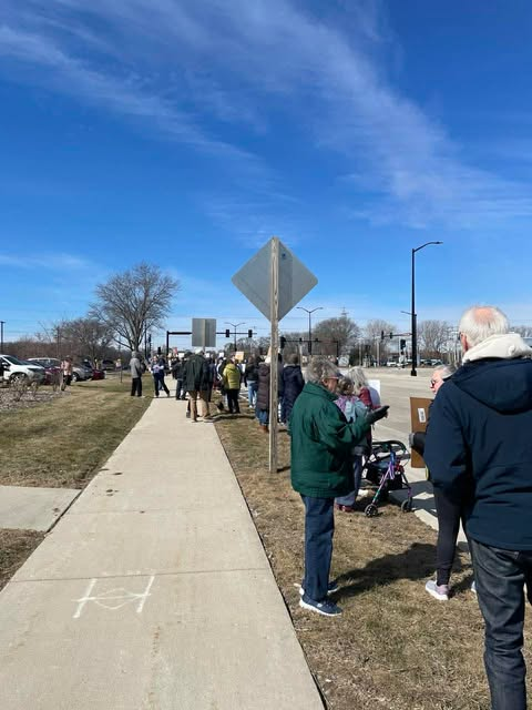 jmbwave's tweet photo. The village of Brown Deer, WI, showed up! 
We rally, we rally, we rally, then we vote! https://t.co/3iPGSEJi1a