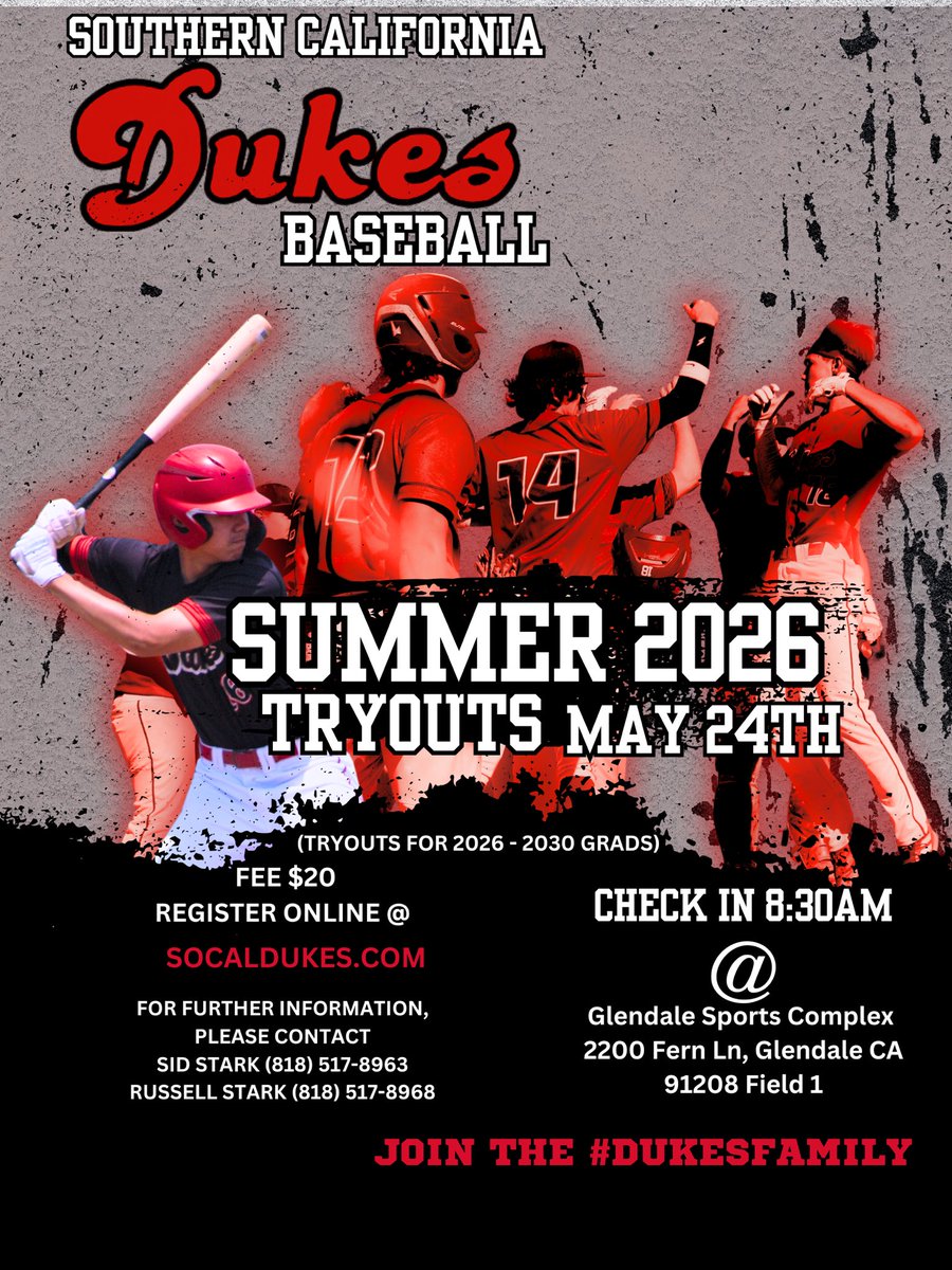 Southern California Dukes Baseball tweet media