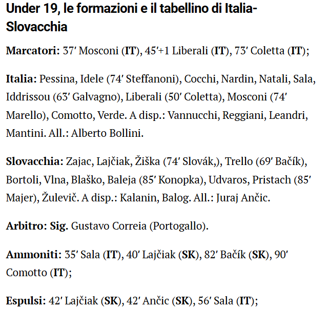 tabellamercatob's tweet image. #Azzurrini #Under19
Finale #Italia-#Slovacchia 3-0
In campo i 3 giocatori #SerieB: Liberali del #Catanzaro, autore di una rete e Comotto dello #Spezia dall'inizio.
Nella ripresa spazio anche per Galvagno del #Cesena
mondoprimavera.com/nazionali-giov…