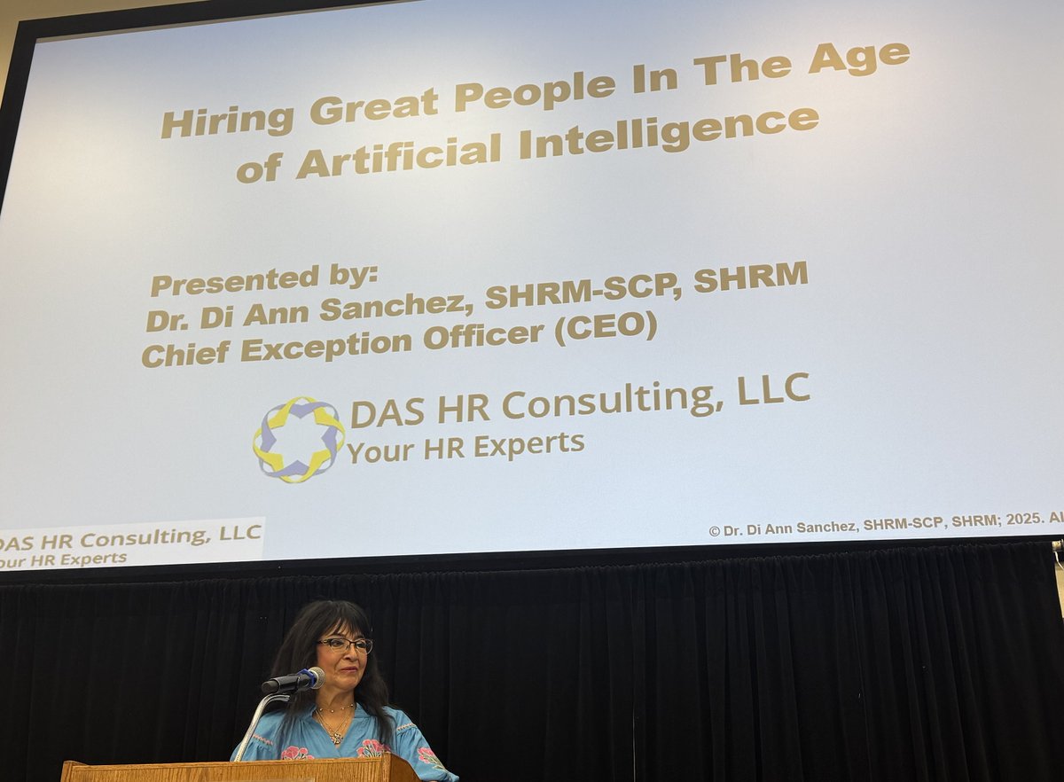 diannsanchez's tweet photo. Proud to speak at the Northeast Tarrant Chamber member luncheon on "Hiring Great People in the Age of AI".  Awesome attendance! https://t.co/z3Wo6IpxJX