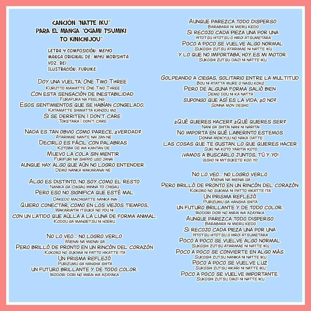 Listo gente, aquí tienen la letra de la canción
Traté de adaptarla lo mejor que pude