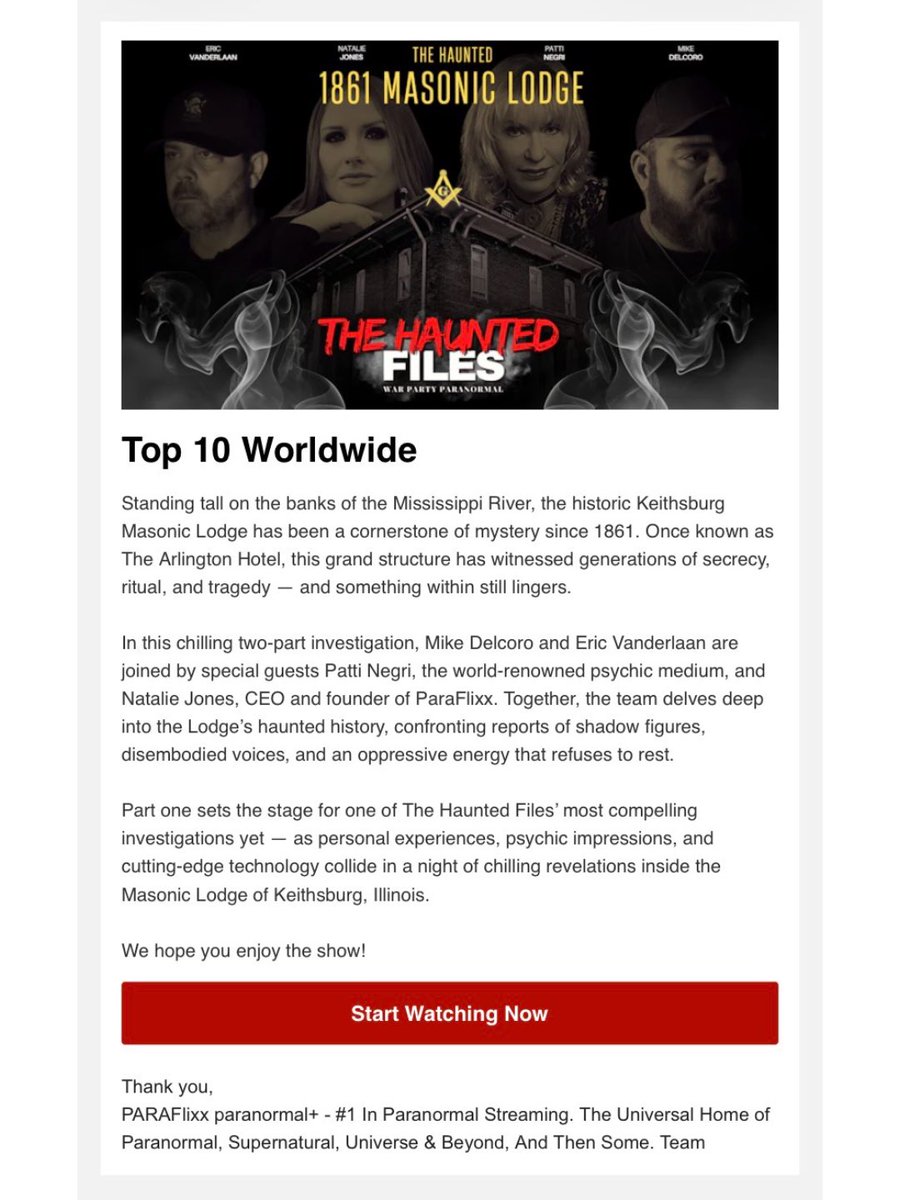 PARAFlixx paranormal+ tweet media