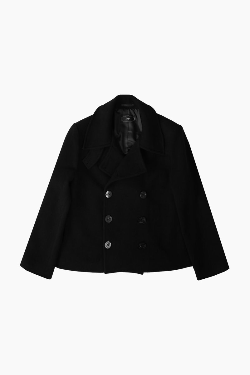 junhanfits's tweet photo. KIRYU PEA COAT (BLACK) https://t.co/cBx5hKH2ul