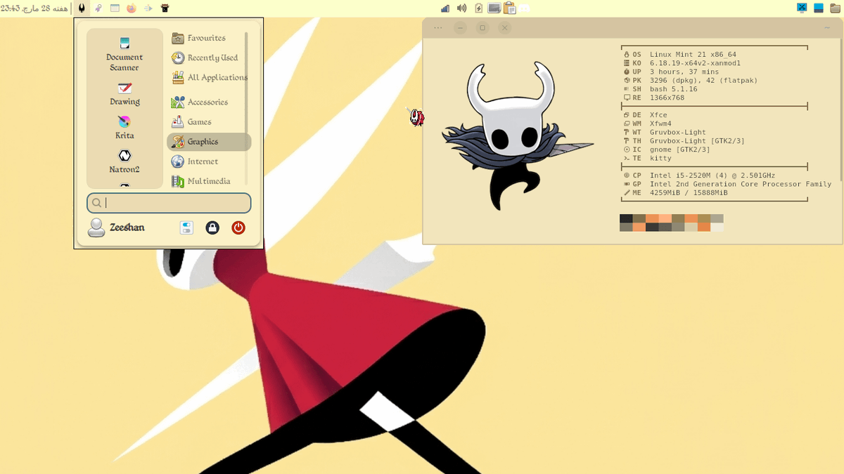 [XFCE] Hollow Knight Rice : ) Link: https://t.co/PjVT7bOZOO #unixporn # ...