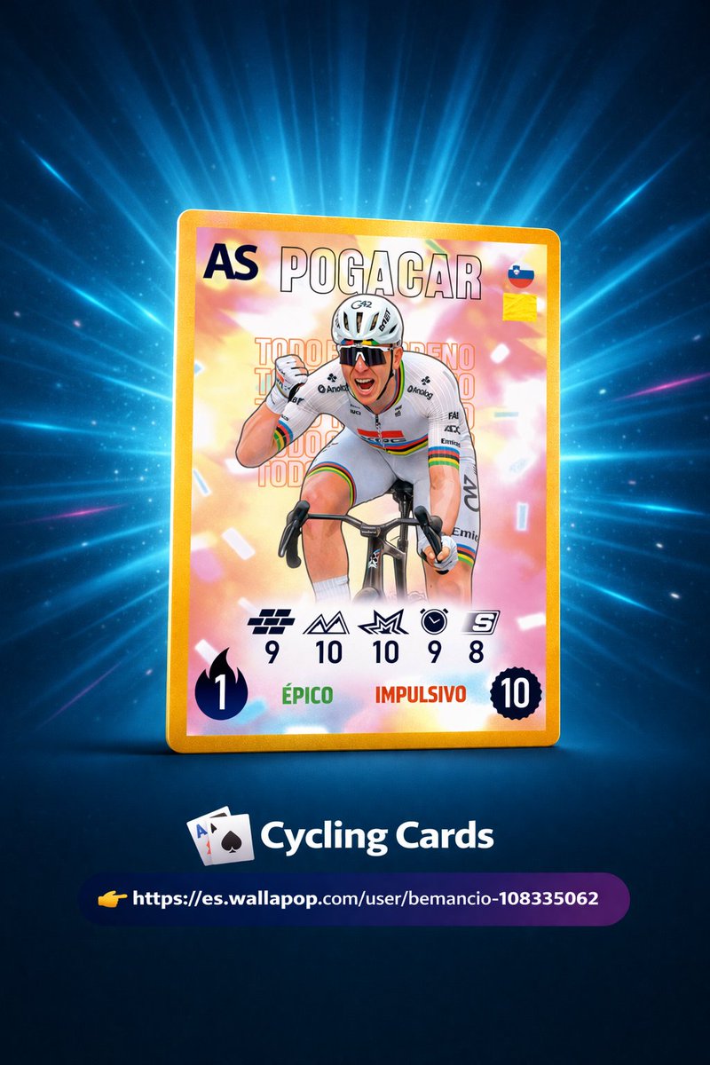 CardsCycling's tweet photo. Esta carta no la tenemos.
No existe.😏

Pero la queremos. 🔥

🃏 Cycling Cards 👉 https://t.co/tlpUPUmGqF

#CyclingCards #MSR #TadejPogacar https://t.co/EyhqbHiUHf