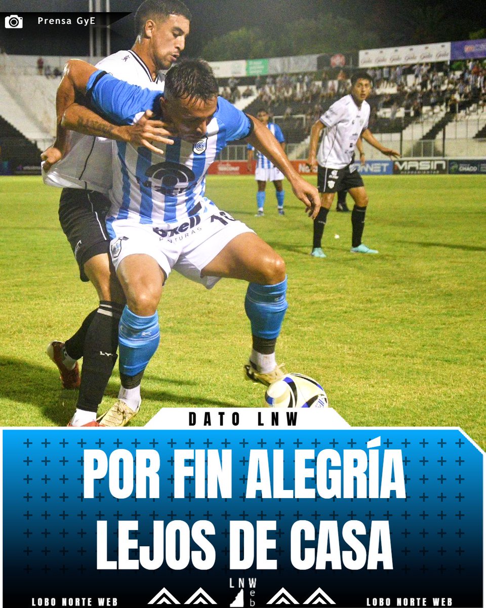 lobonorteweb's tweet image. #DatoLNW🐺⚽ POR FIN ALEGRÍA LEJOS DE CASA 🎊

#GyEJujuy venció a #ChacoForEver y rompió una racha adversa de 10 partidos sin victorias como visitante. Además, no ganaba en Chaco desde el Nacional B 1993/94, cuando venció también por 1-2 con tantos de A. González y Rosas.