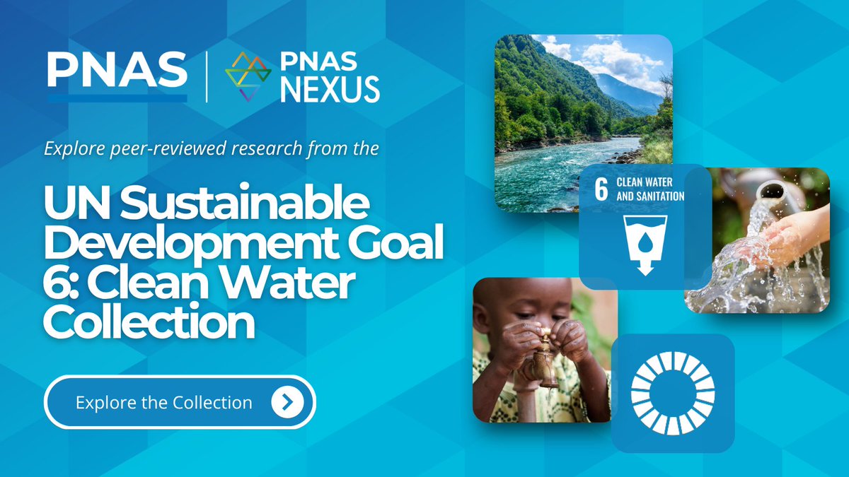 PNASNews's tweet image. How can science improve access to safe water and sanitation?

Read PNAS and @PNASNexus research on water quality, infrastructure, and hygiene innovation.
Explore the SDG 6 Research Collection: ow.ly/9STw50YyTiI

#SDG6 #CleanWater #PNAS #PNASNexus #WaterSecurity