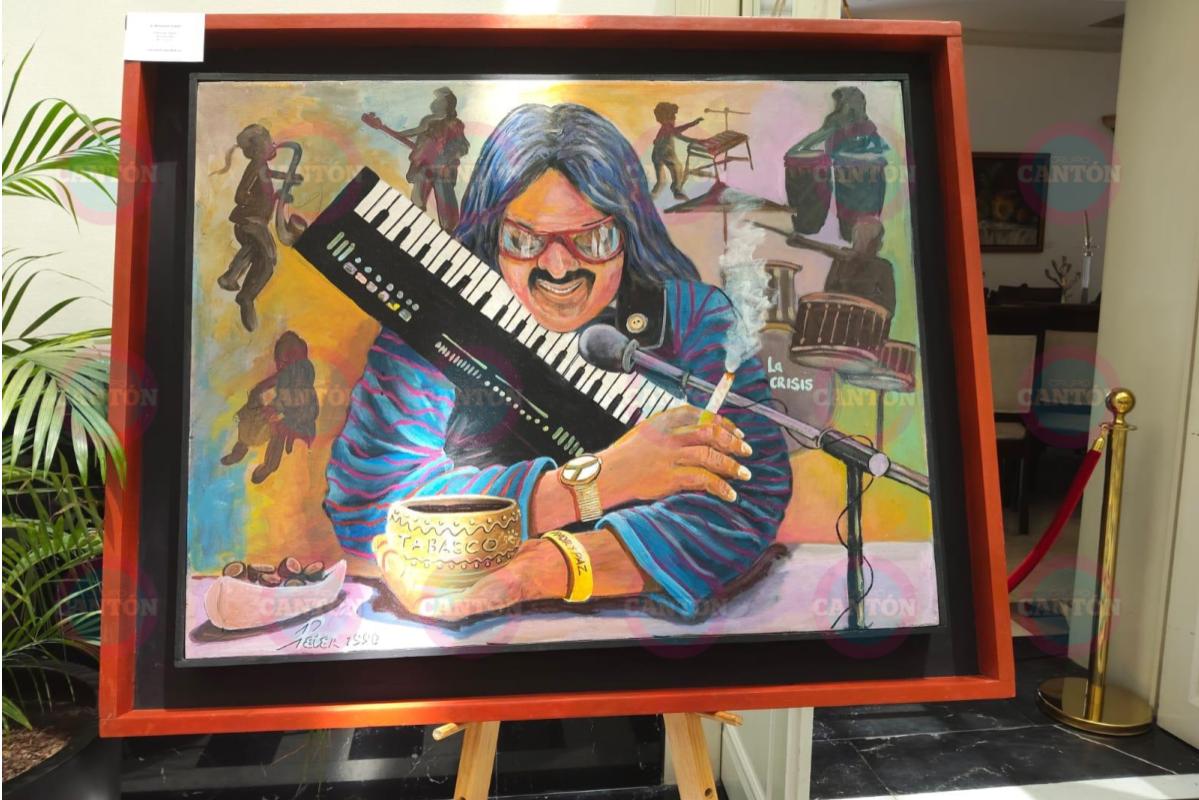 TabascoHOY's tweet photo. #EntérateTH🗣️| En la sala principal del Centro Cultural Quinta Grijalva se lleva a cabo la inauguración de la exposición pictórica Fuego, del artista plástico Peter Ovando, en el marco del 37 aniversario luctuoso de #ChicoChe.
Durante el acto inaugural acompañaron al artista la secretaria de Cultura, Aída Castillo, el músico tabasqueño Carlos Ayala, así como la familia de Chico Che, entre ellos su viuda, Concepción Rodríguez, y su hijo, Harley.
https://t.co/MaPADTvVVx