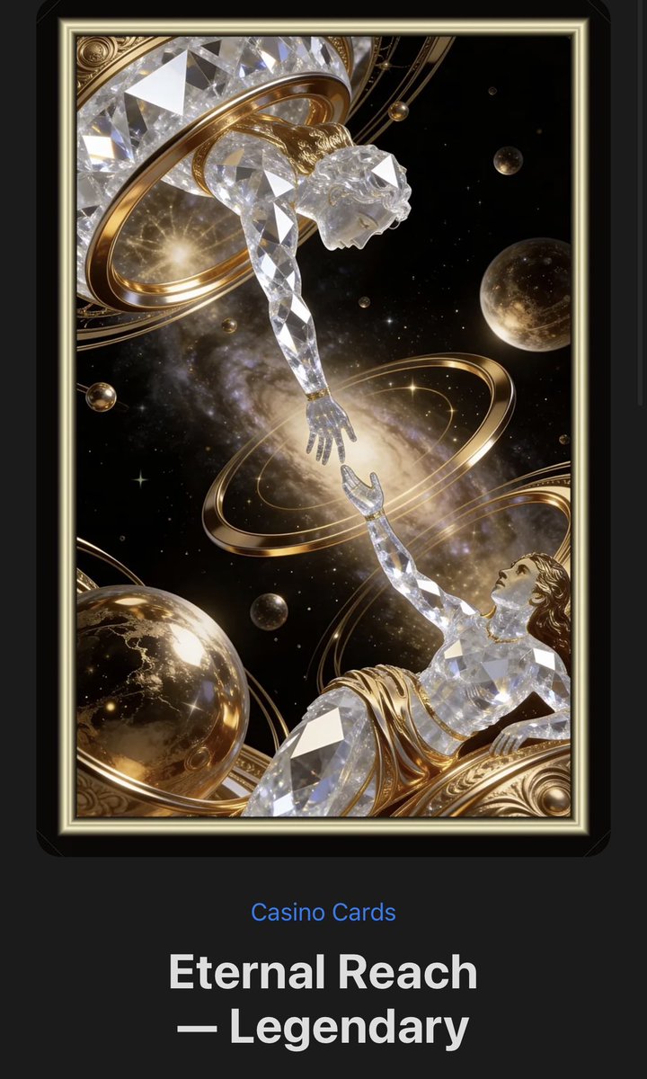 lauriew1995's tweet photo. Just upgraded two of my Casino Cards from @CasinoSociety_ for this amazing Eternal Reach Legendary Card! It went so smoothly! I’m so excited! Send it higher!☺️❤️🔥 https://t.co/BYTea1suza