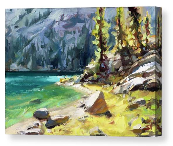SHendersonArt's tweet image. There were a number of boulders along the shore against which one could lean and watch the sunlight sparkle across the surface of the lake.

Calm Waters canvas print, available at SteveHendersonArt. Link to purchase is in the replies.

#nature #wilderness #peace