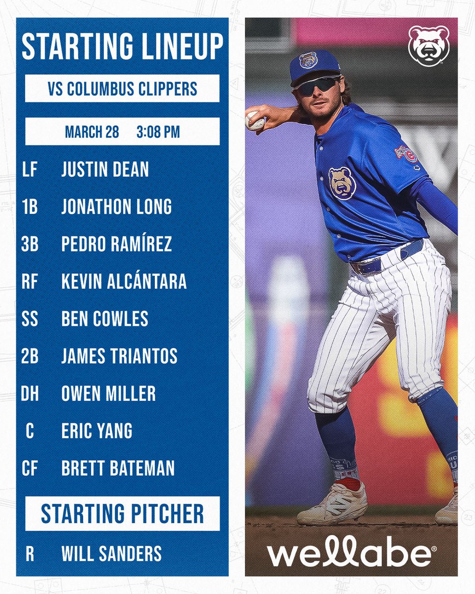 IowaCubs's tweet image. First day game of the season!

🆚 Columbus Clippers
⏰ 3:08 p.m. CDT
📺 MiLB.TV, ballysports.com, or the MiLB app
📻 HOPE 940AM - ow.ly/qWqJ50Vmw9q 
📍 Principal Park
🎟️milb.com/iowa/tickets/s…

#iowacubs #milb #onlyindesmoines #IOWAAA #baseball