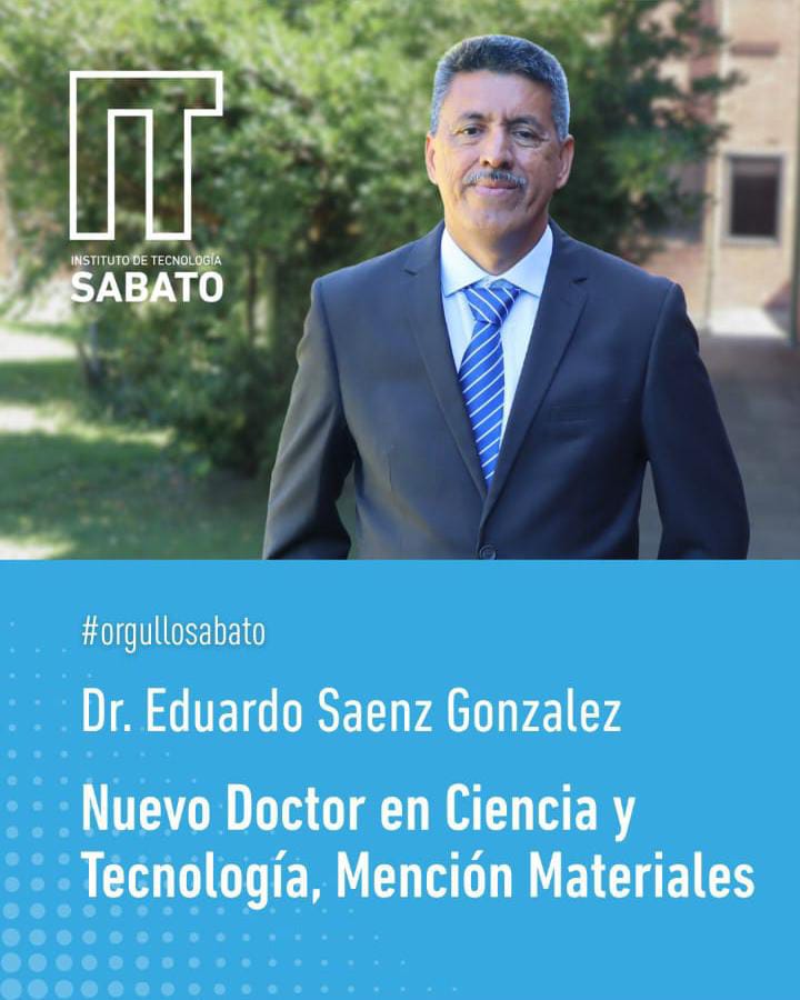 eflorescastro's tweet photo. Felicito al profesor Eduardo Saenz, por haber culminaso su Doctorado en el Instituto Sabato en Argentina. https://t.co/0uMikvSNd7
