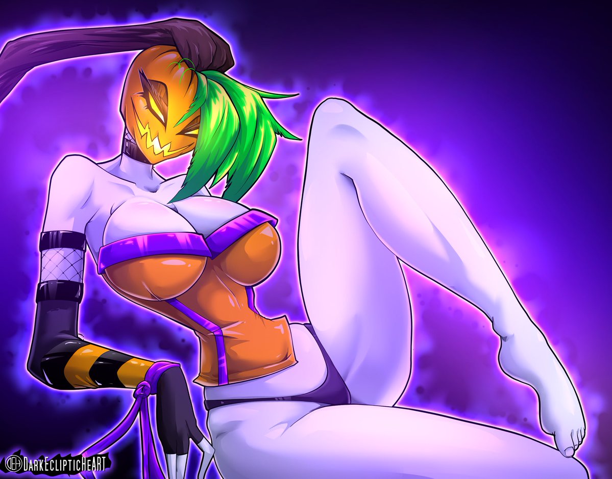 Some fanart I drew of my original character, Esmeralda the pumpkin queen. Taking a more realistic approach.