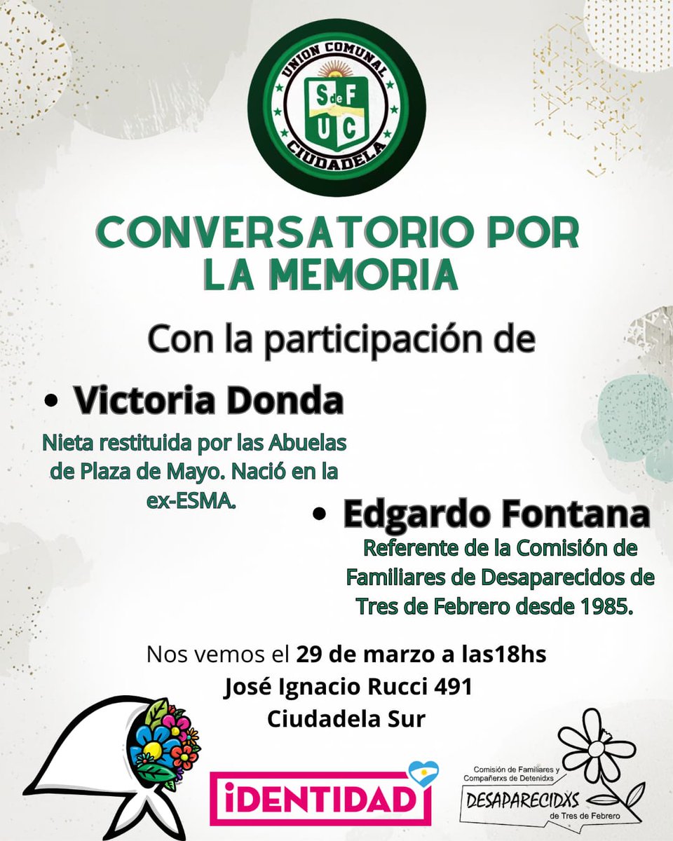 Memoria en Tres de Febrero tweet media