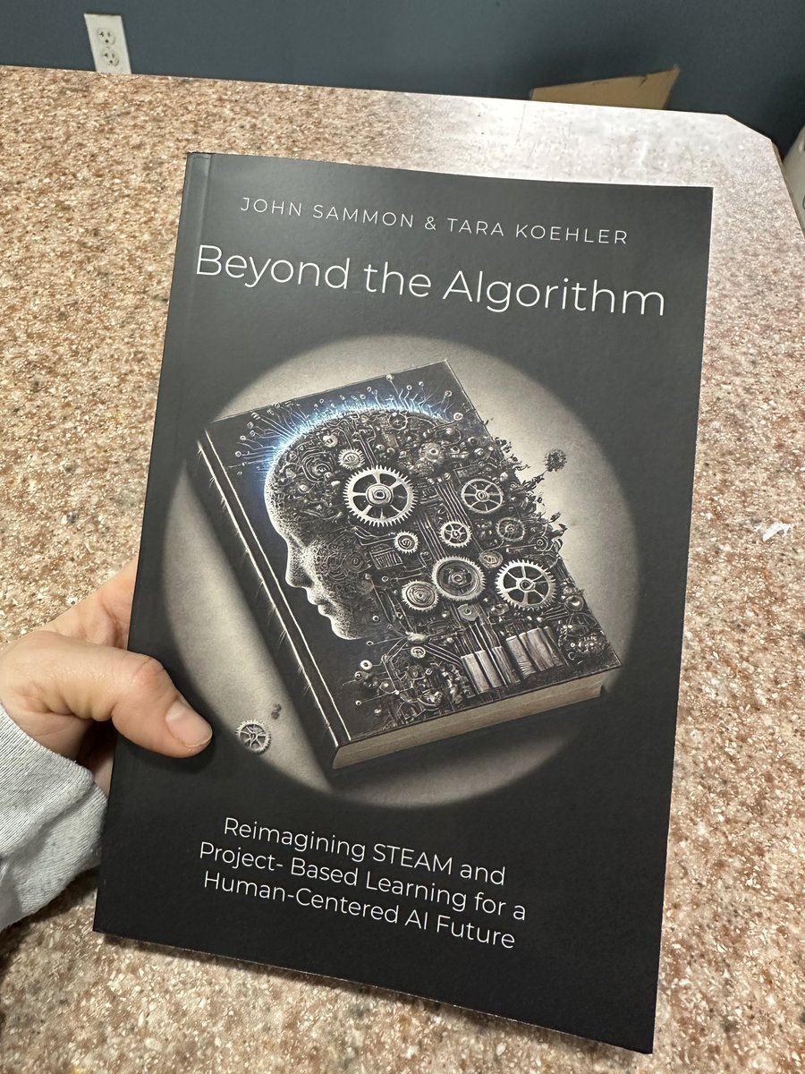 TKtalksSTEAM's tweet photo. Holding this moment in my hands… literally.

From The Tapas Approach to Project-Based Learning to Beyond the Algorithm: Reimagining STEAM and Project-Based Learning for a Human-Centered AI Future, this journey has been about one thing: creating learning experiences that truly matter.

Two books. Years of learning, collaboration, risks, revisions, and growth.
But more importantly, countless students, educators, and partners who brought these ideas to life in real classrooms and communities.
@SammonSTEAM and I are forever grateful. 

Beyond the Algorithm is more than a book, it’s a call to rethink how we design learning in a world shaped by AI, while keeping humanity at the center.
@WCSDEmpowers @jmattmiller @DitchThatTxtbk @steammachinepd 

#PBL #STEAM #AIinEducation #HumanCenteredLearning #BeyondTheAlgorithm #EdLeadership #FutureReady