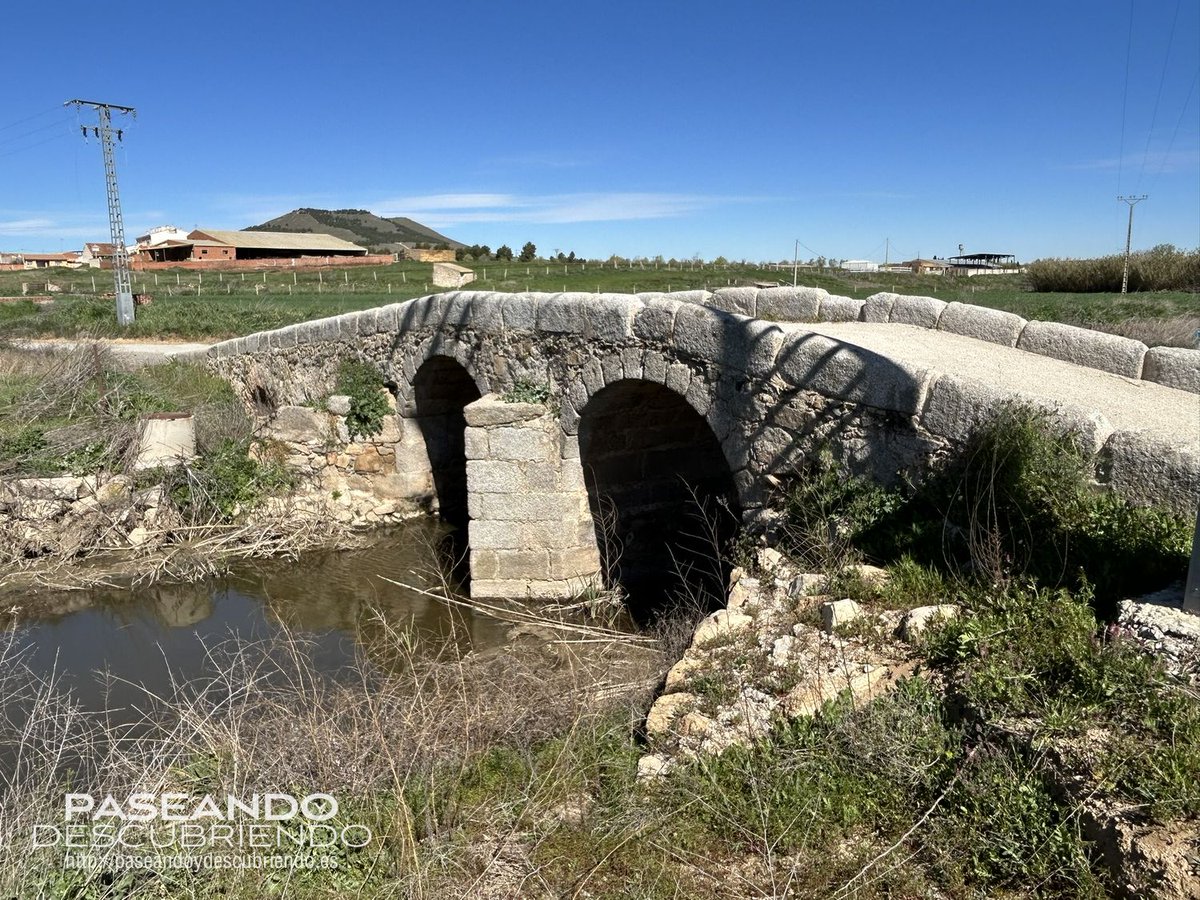 paseandoydescu's tweet photo. PUENTE MEDIEVAL "AJOFRIN" - PULGAR
Puente Medieval de Ajofrin en Pulgar, se le denomina con este nombre por estar ubicado en el camino Pulgar – Ajofrin. Este puente puede datar del siglo XIV, construido sobre retos de un anterior romano. Su longitud es de 30 mts y 4 mts de largo. https://t.co/X8sLcCghuw