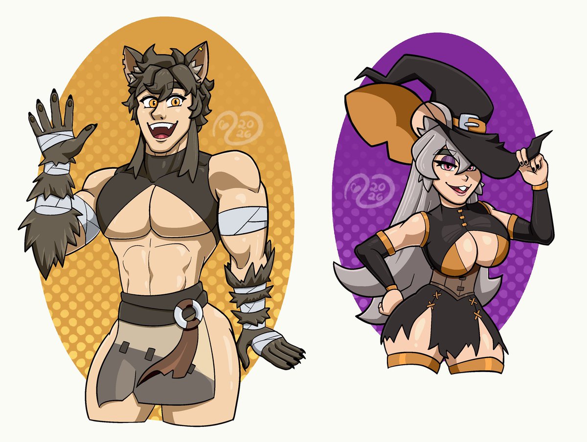 ArkaLuca's tweet image. 🤎🐺✨🐀💜

#ALDoodles | #werework | #BooTheART