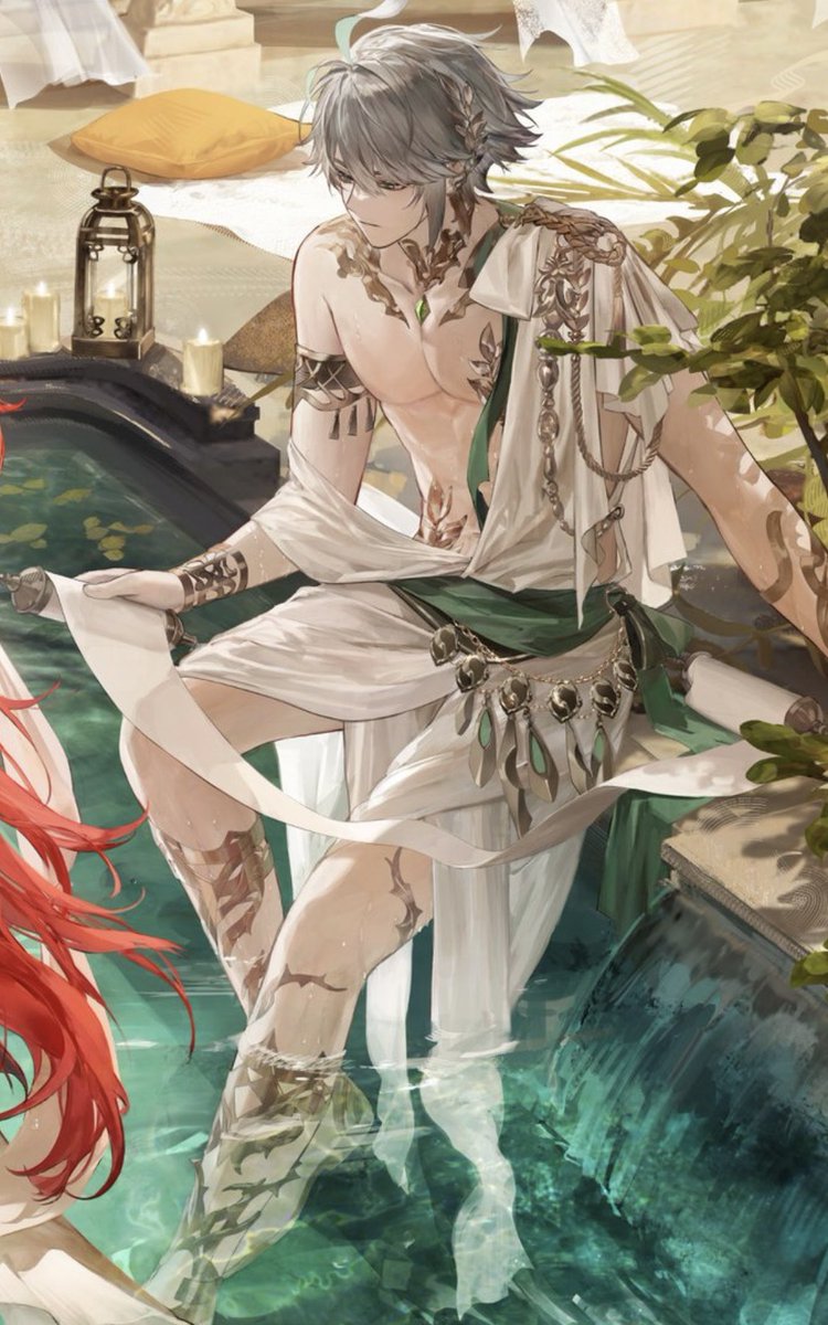 Like he looks absolutely ETHEREAL in white clothing