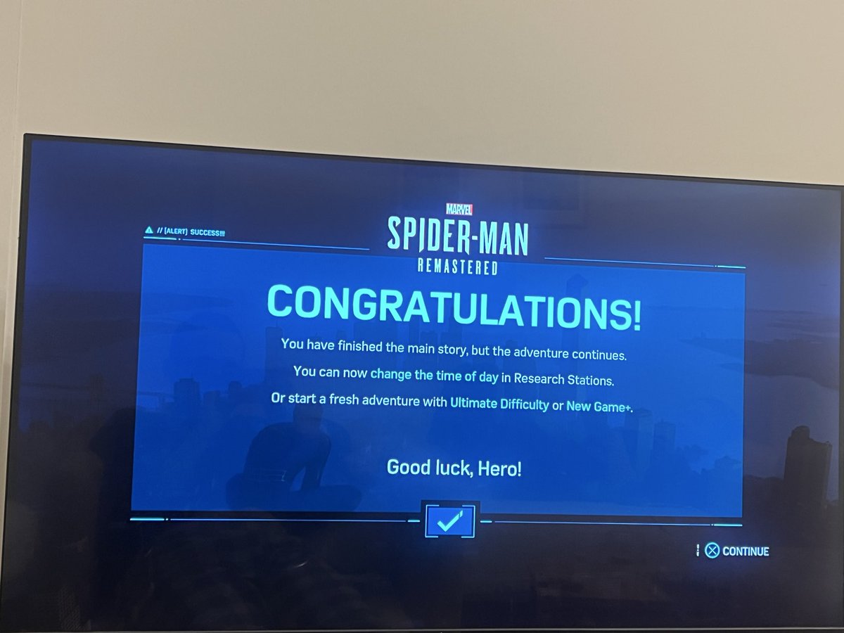 naslyapsaknicki's tweet photo. Spiderman remastered’ı bitirdim https://t.co/CkQ8kRq3FA