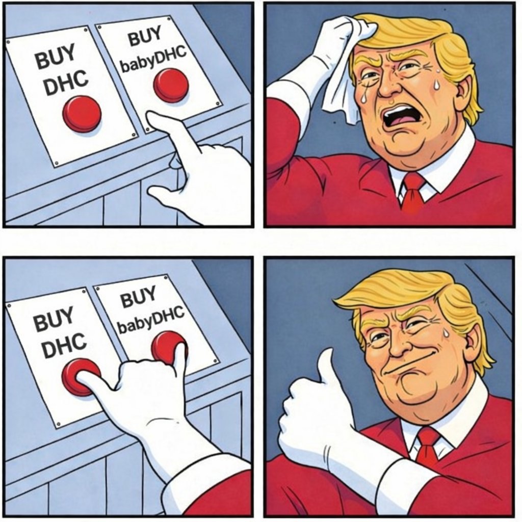 $DHC or $babyDHC?… doesn't matter. 
it’s one ecosystem, one movement.

Holding $DHC or  $babyDHC, you’re still part of the $DHC family 🤝
No division. Just expansion. 🚀
Doge-head.com