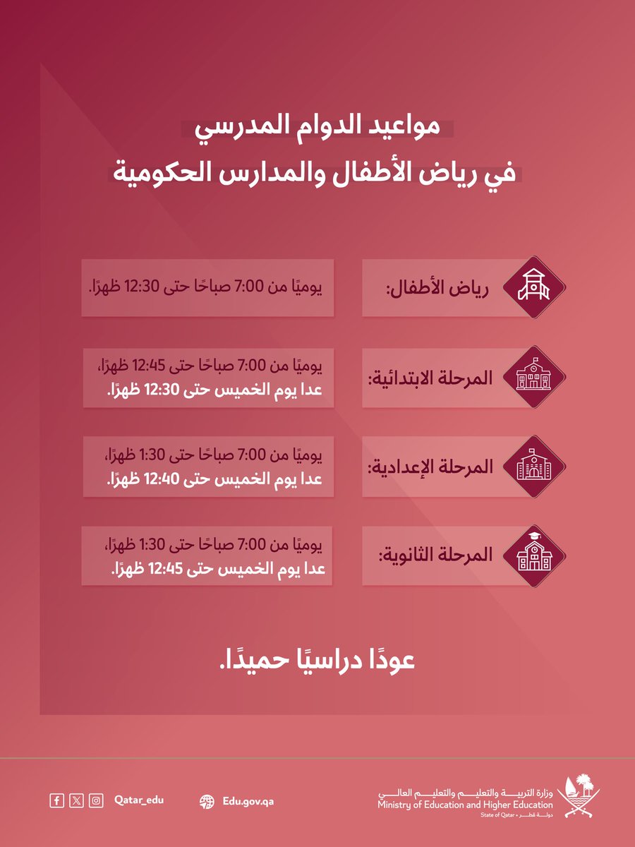 وزارة التربية والتعليم والتعليم العالي tweet media