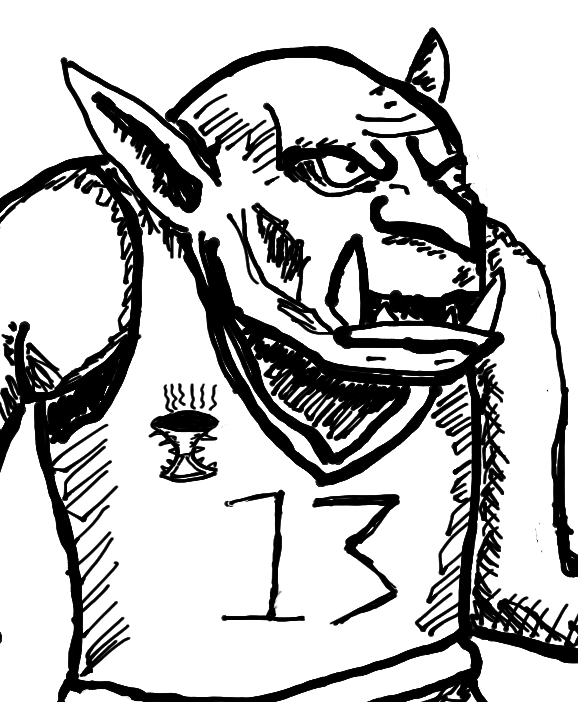 slightlycursedg's tweet photo. Working on concepts for an Orc player — first in the goblinoid roster. Capturing the woodcut style. https://t.co/mQWdxuBiD9