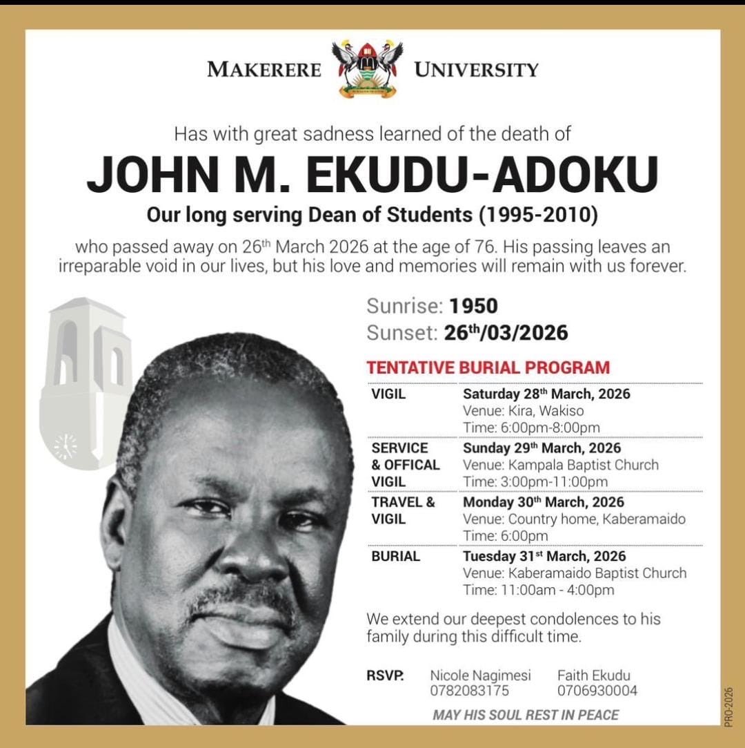 JamesDitai's tweet photo. So profound was his impact that even the bread served in halls of residence earned the name “Ekudu Bread”, a simple but powerful symbol of how deeply he was woven into our experience at Makerere!

Rest in peace, sir. 
Your legacy lives on. https://t.co/mQYyWEMXEh