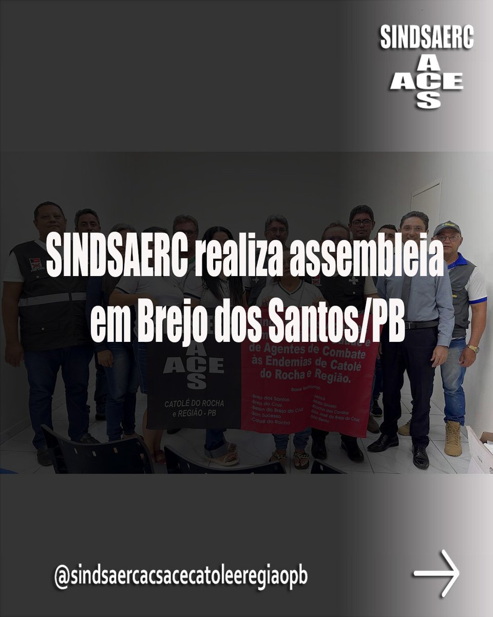 Sindsaerc1's tweet photo. SINDSAERC realiza assembleia em Brejo dos Santos/PB lINK: https://t.co/7TFcUYKDxw https://t.co/TNCU4W53BR
