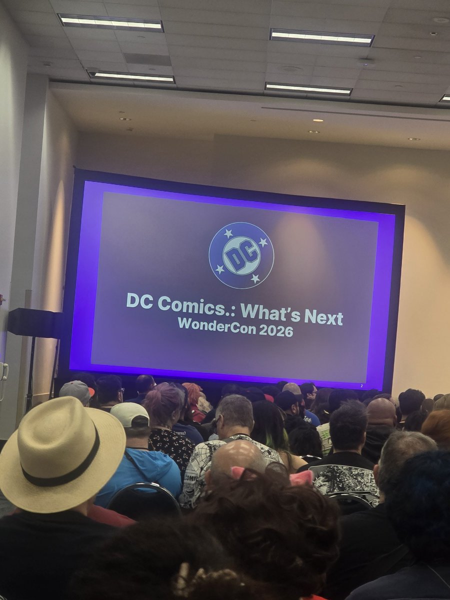 thescificenter's tweet image. Seated for the DC panel #dccomics #nerdculture702 #wondercon2026 #wondercon #thescificenter