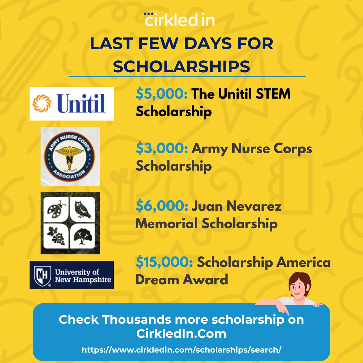 cirkledin's tweet photo. Your future won’t wait — and neither should you ✨

These scholarships are closing soon, and they could help fund your college journey.

Find more, apply faster, and stay ahead with Cirkled In.

👉 https://t.co/GZDoMZnktH

👉 Start searching today https://t.co/2ezzo5f12P