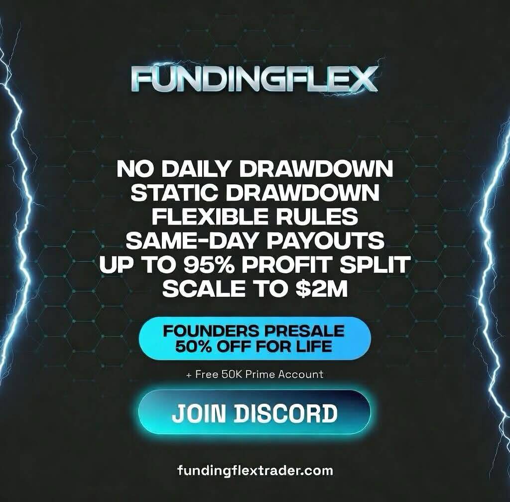 FundingFlex's tweet photo. Tired of daily drawdown, waiting weeks or months for payout. At funding flex we are flipping the script with🔥:

Same day payouts🔥
No daily drawdown 
Cutting edge dashboards.

Giving you the flexibility you need in trading. Join our presale and be part of the revolution💪. https://t.co/BrXy4LmWmK