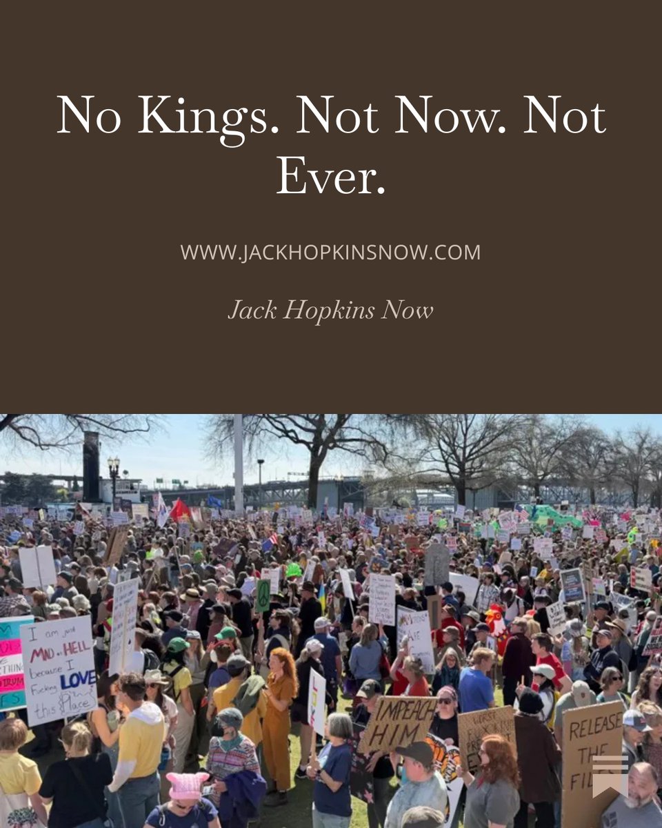 thejackhopkins's tweet photo. Today made the invisible visible.
What you do Monday makes it permanent.
#NoKings #HoldFast
https://t.co/LIUmDCCI3Y https://t.co/whrgsX547p