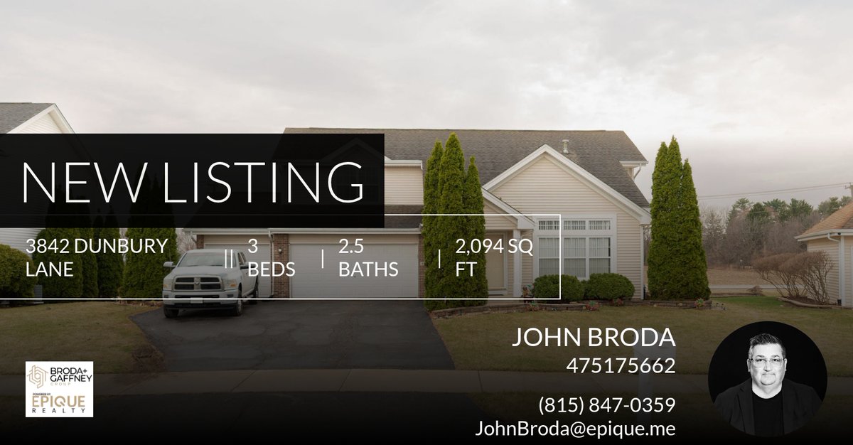 📍 New Listing 📍 Take a look at this fantastic new property that just hit the market located at 3842 Dunbury Lane in Rockford. Reach out here or at (815) 847-0359 for more information

John Broda
Real Estate Advisor
Broda+Gaffney ... homeforsale.at/3842_DUNBURY_L…