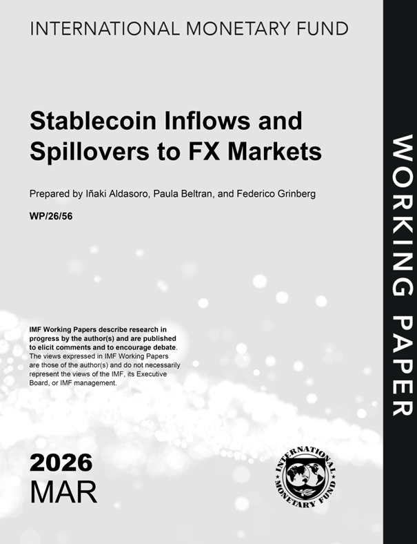 Super interesting!

"Stablecoin Inflows and Spillovers to FX Markets" by Iñaki Aldasoro, Paula Beltran, and Federico Grinberg.

"Using data on four USD-pegged stablecoins and 27 fiat currencies, this paper documents spillovers from stablecoin-based foreign exchange (FX) to