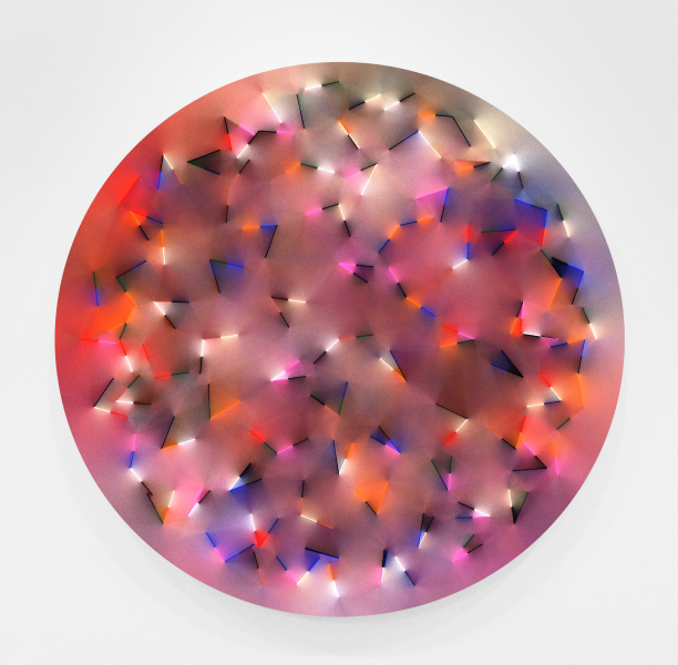 heft_gallery's tweet image. Light Studies (Circles) by Zach Lieberman @zachlieberman 

48” circular archival pigment print, face mounted to museum acrylic, back mounted and cleated, signed on verso + digital artwork with Ethereum token

—

Zach Lieberman is an artist who writes code to produce sketches on a