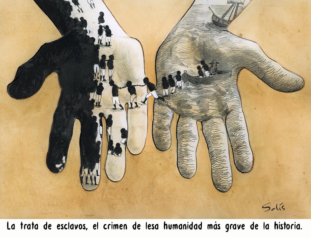 visoor's tweet photo. El peor crimen de humanos contra humanos @Excelsior  @CartooningPeace #trata #esclavos https://t.co/ZhfLeaGfqA