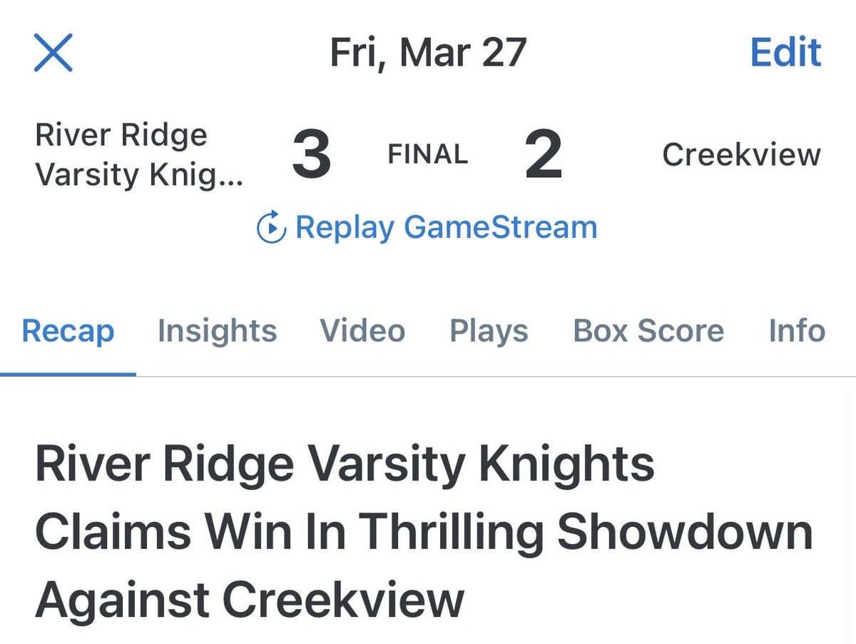 River Ridge Baseball tweet media
