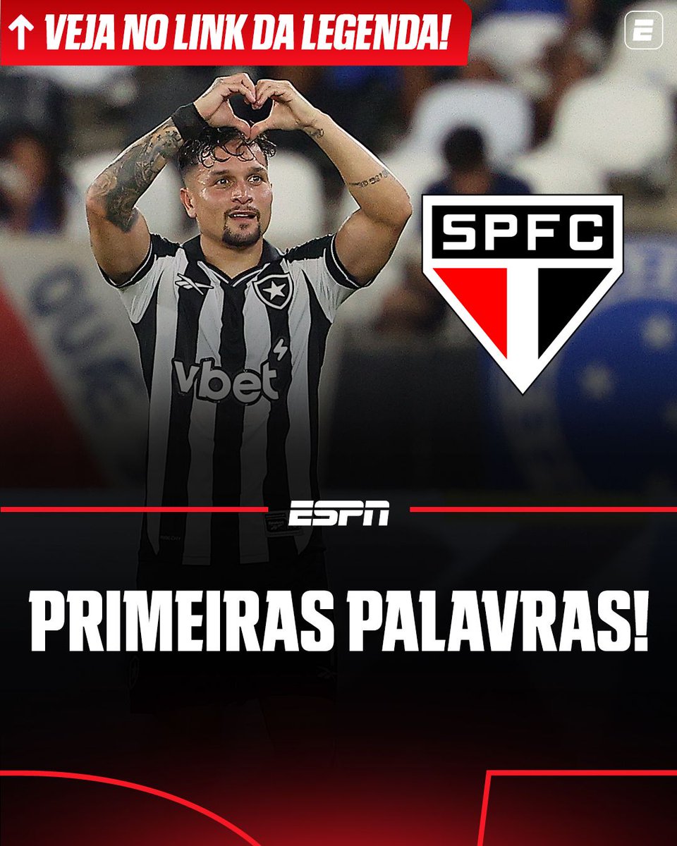 ESPNBrasil's tweet image. NOVO REFORÇO TRICOLOR! 👀 

Confira as primeiras palavras de Artur para a torcida do São Paulo.

➡️ buff.ly/pD0KX9P 

#FutebolNaESPN #SãoPaulo