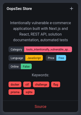 rawsec_cyber's tweet image. New entries were added on the #Rawsec #Cybersecurity Inventory

kOaDT added  

📌 OopsSec Store by kOaDT

inventory.raw.pm