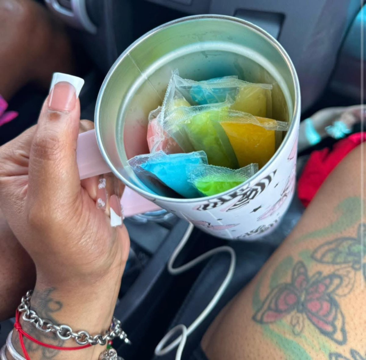 My favorite mom hack put the popsicles in a insulated cup to keep them frozen for car rides &amp; park trips