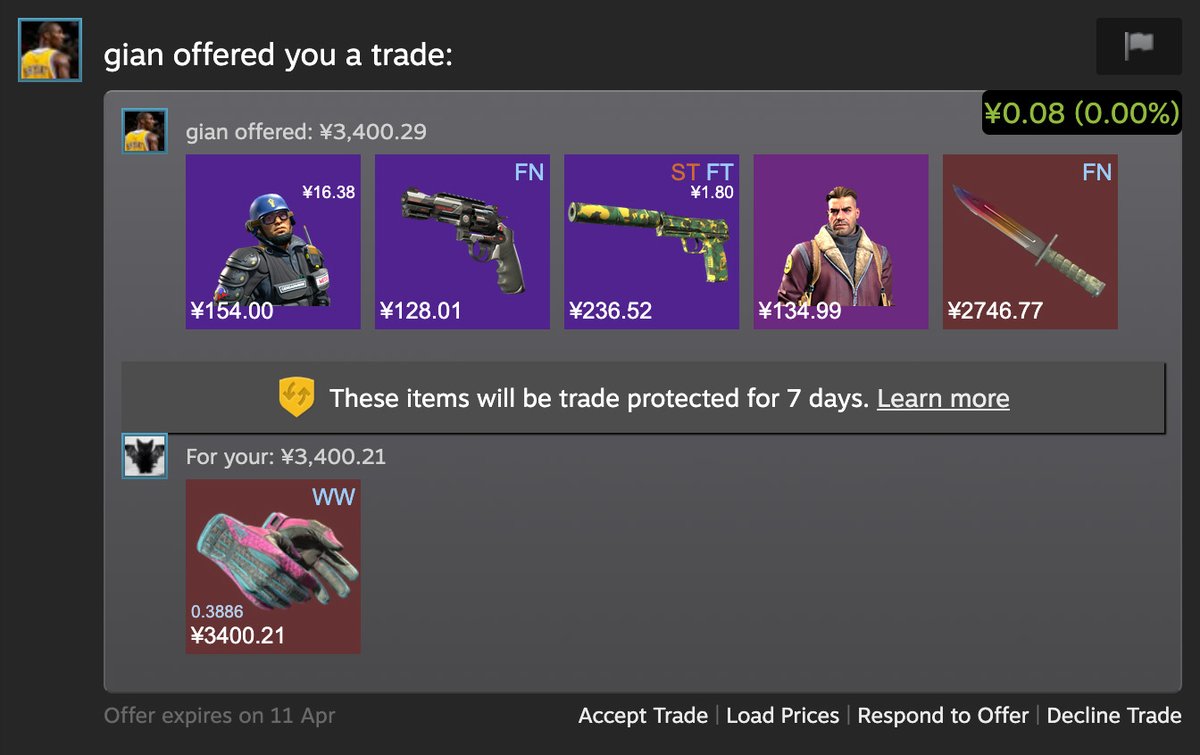 olafkswg - Buying Skins 95% tweet media