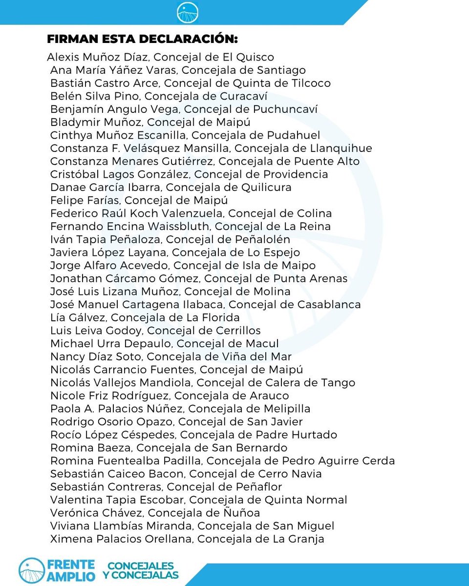 Frente Amplio Chile tweet media