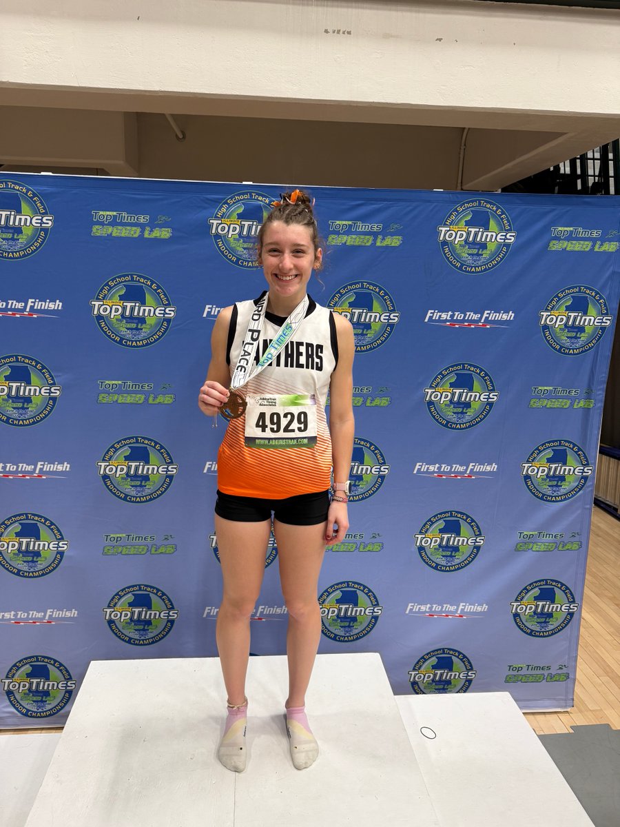 wchs_308sports's tweet image. Congratulations- Caylie Ahten- third place 3A Indoor State in the 3200 m. #ThinkBIG